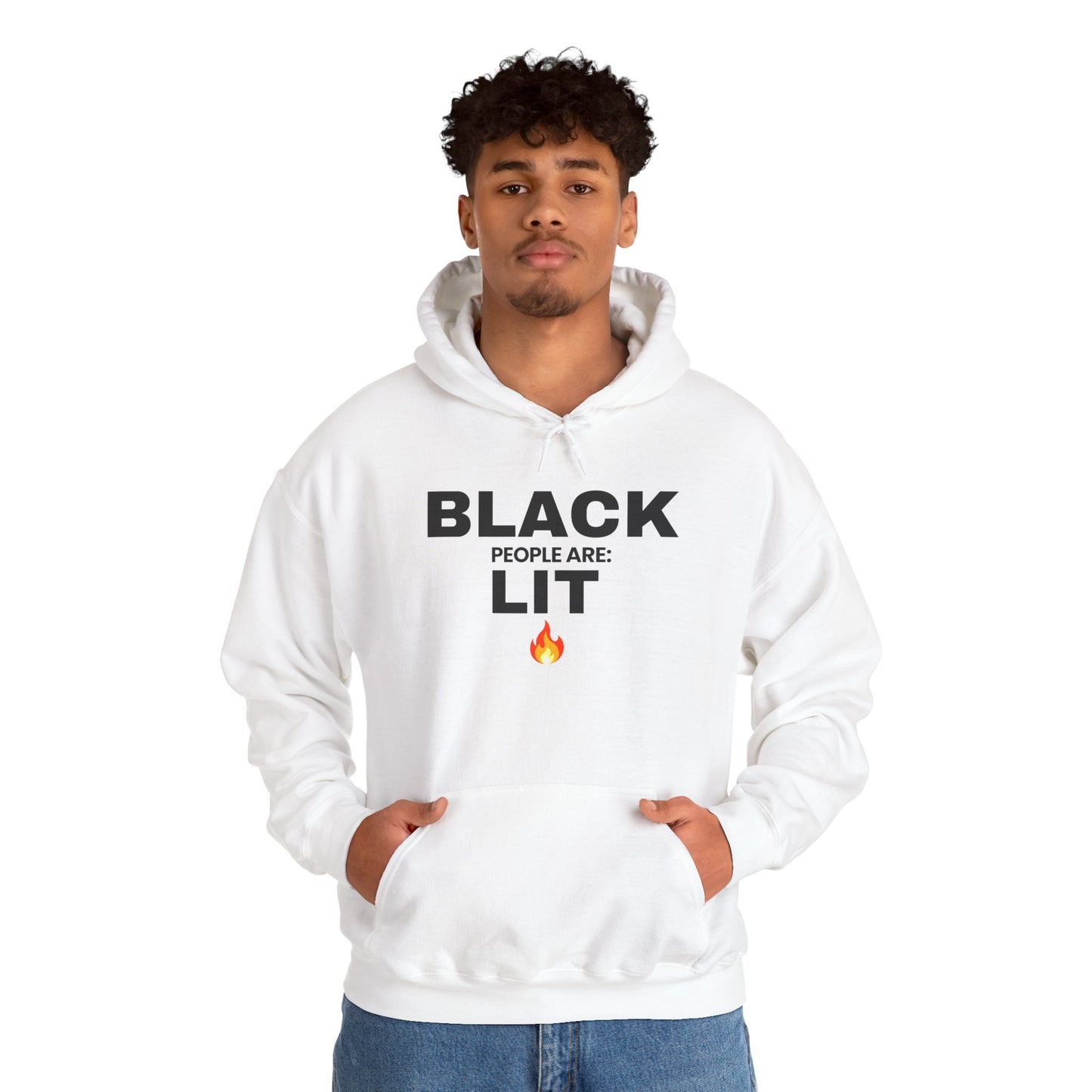 Statement Hoodie – Black People Are: Lit 🔥