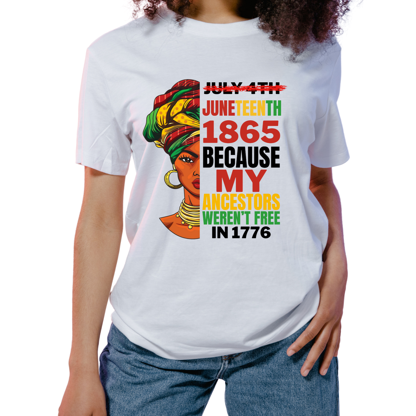 Juneteenth My Ancestors Weren't Free T-Shirt -  Unisex Softstyle Tee