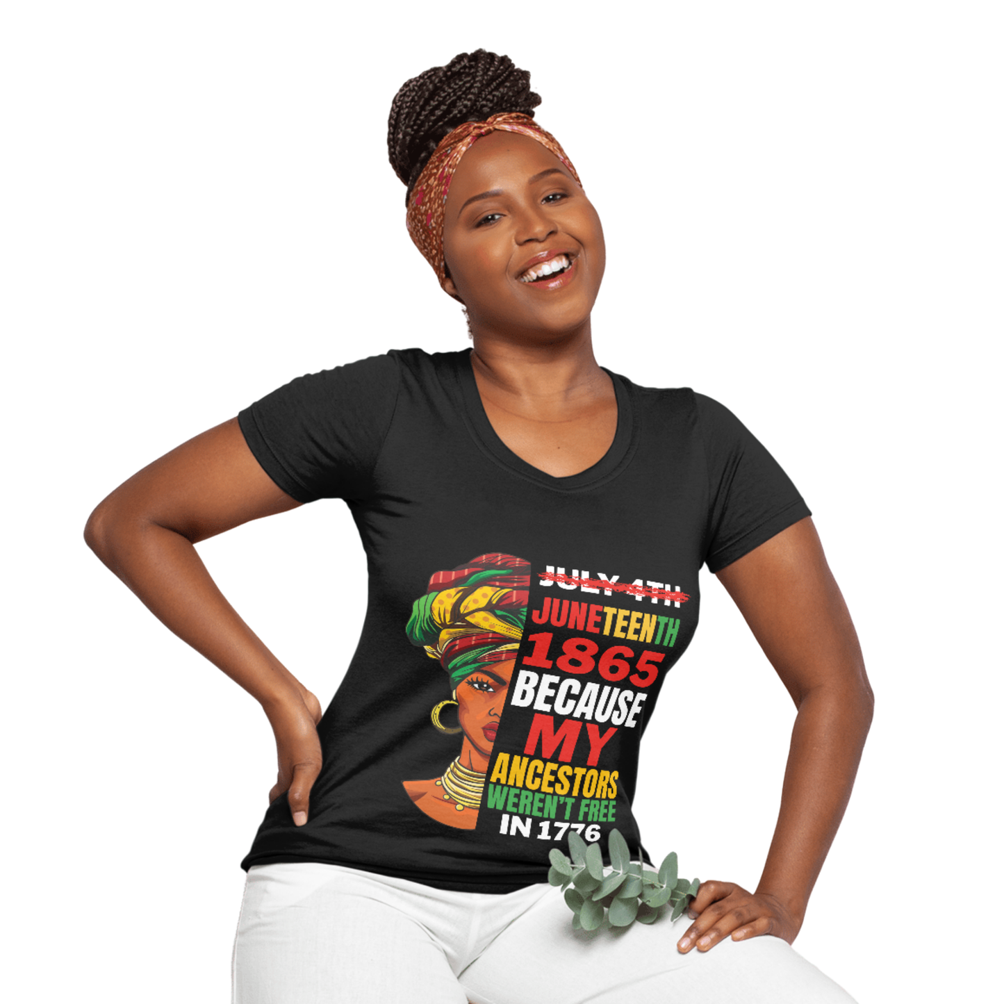 Juneteenth My Ancestors Weren't Free T-Shirt -  Unisex Softstyle Tee