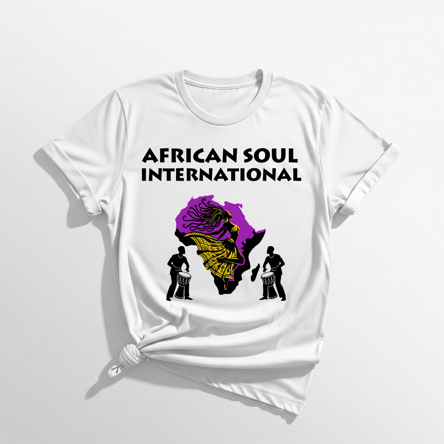 African Soul International Tee for Cultural Celebrations, Casual Wear, Gifts, Festivals, Heritage Events