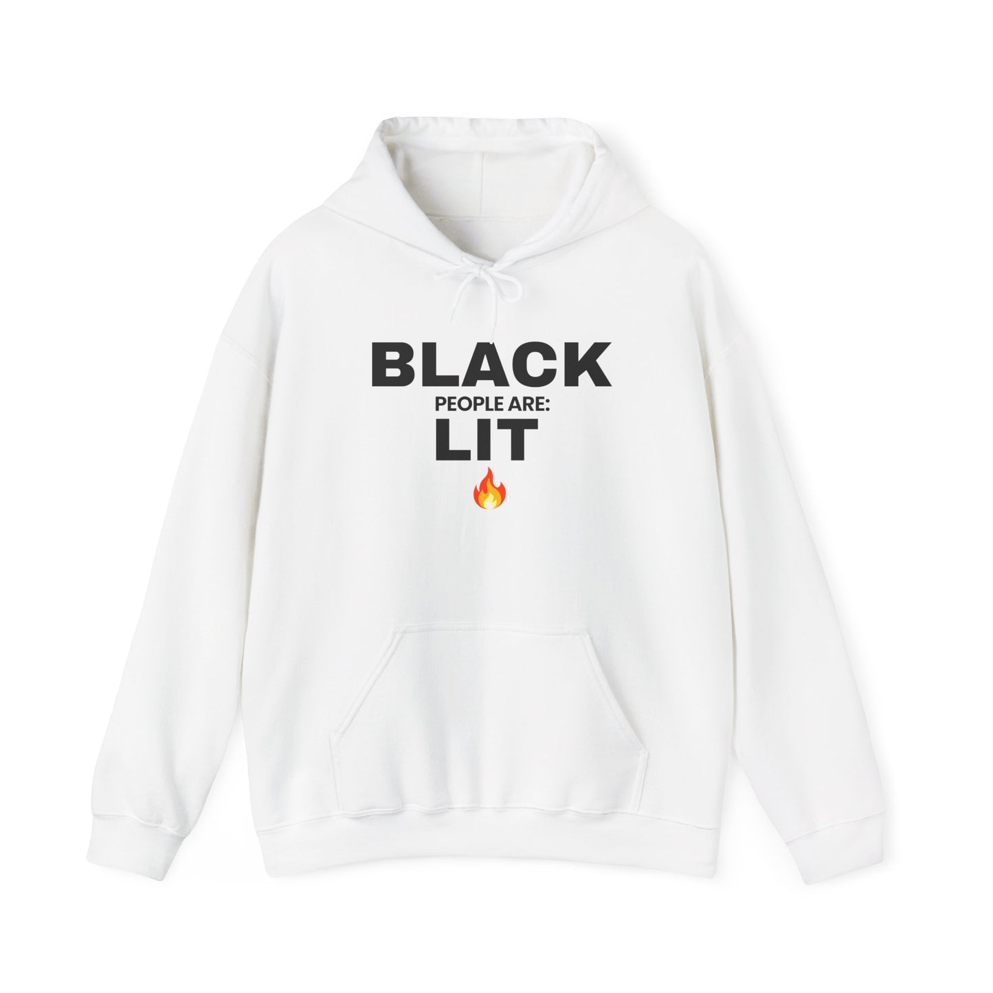 Statement Hoodie – Black People Are: Lit 🔥