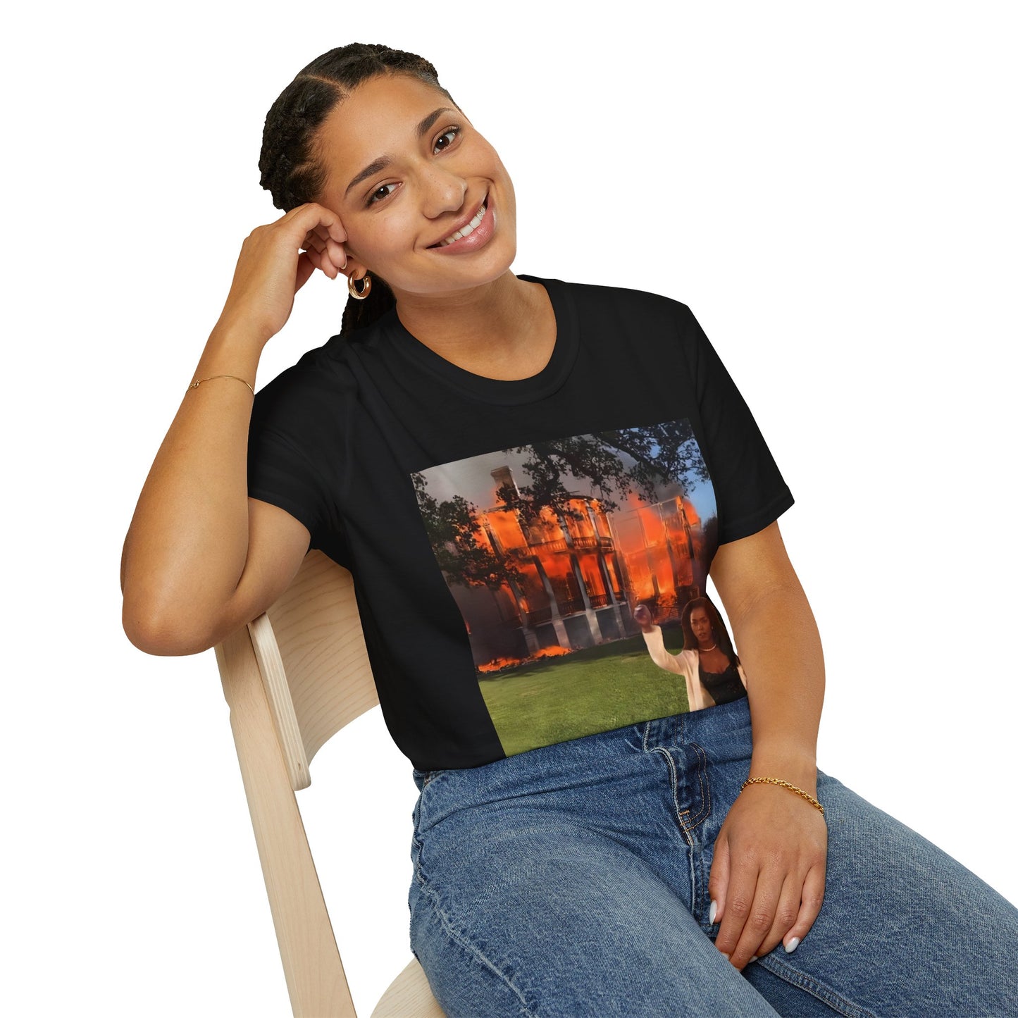ASI Juneteenth Burn It Down Tee Inspired by Angela Bassett T-Shirt