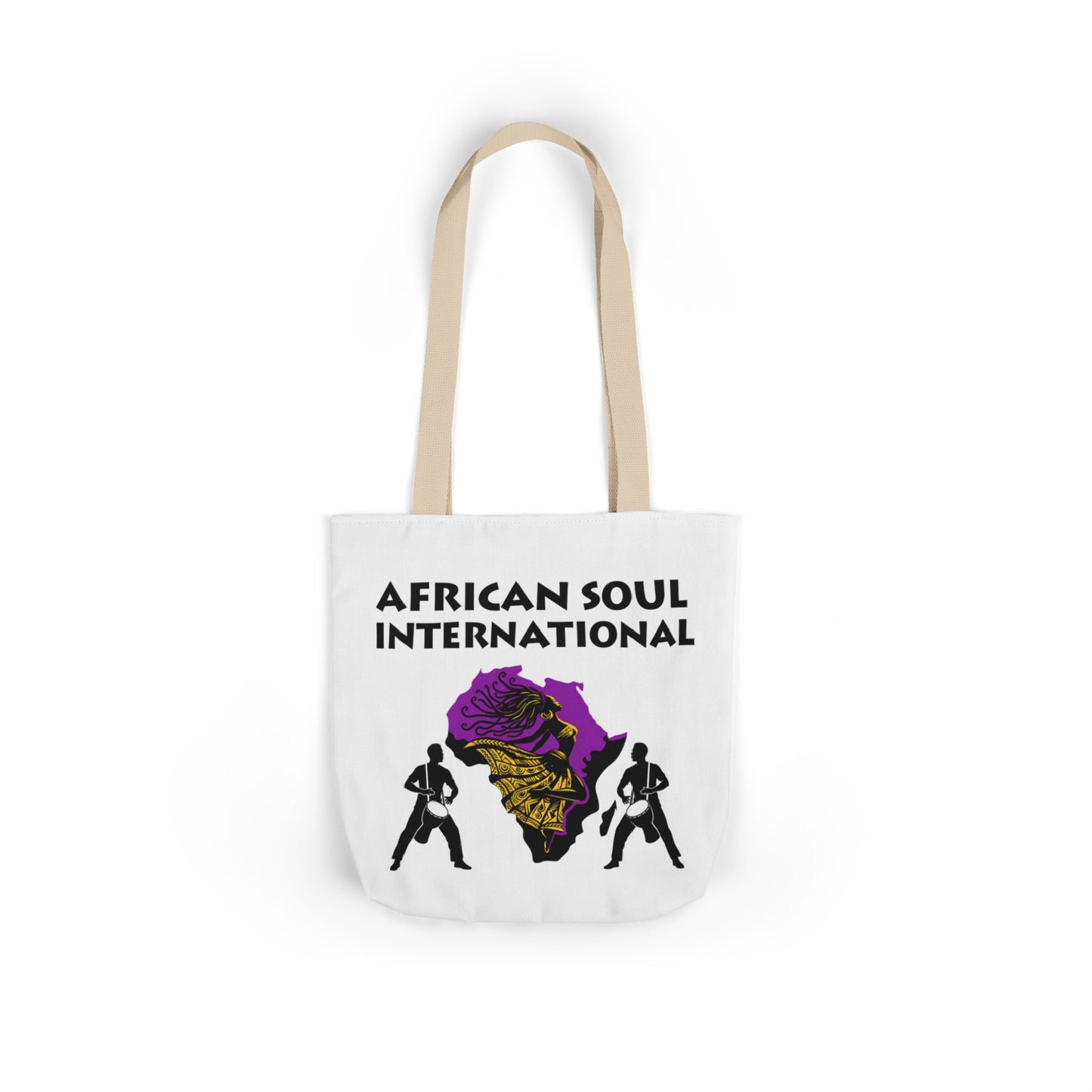 African Soul International – Vibrant Canvas Tote Bag, Eco-Friendly Shopping Bag, Travel Tote, Festival Bag, Gift Idea, Everyday