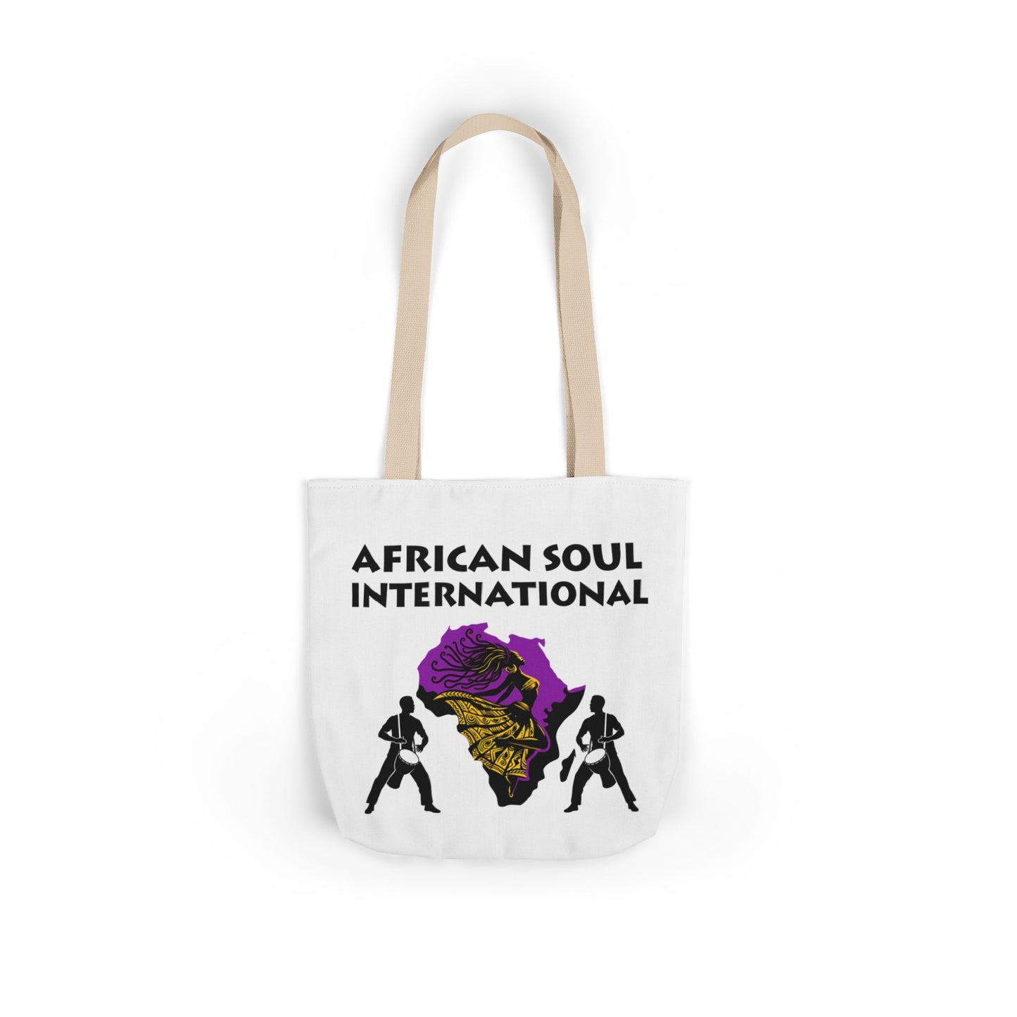 African Soul International – Vibrant Canvas Tote Bag, Eco-Friendly Shopping Bag, Travel Tote, Festival Bag, Gift Idea, Everyday